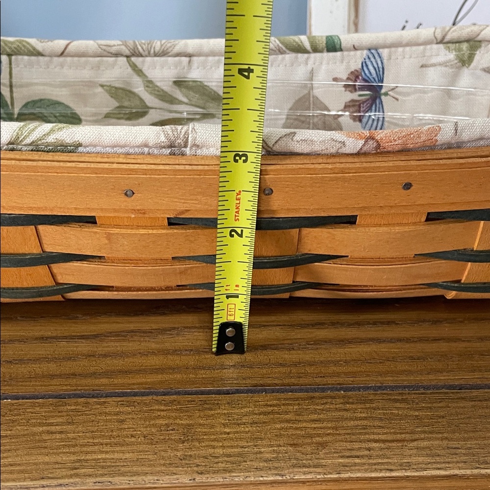 Longaberger Heartland Collection Hand woven muffin basket with fabric liner and - Picture 10 of 11